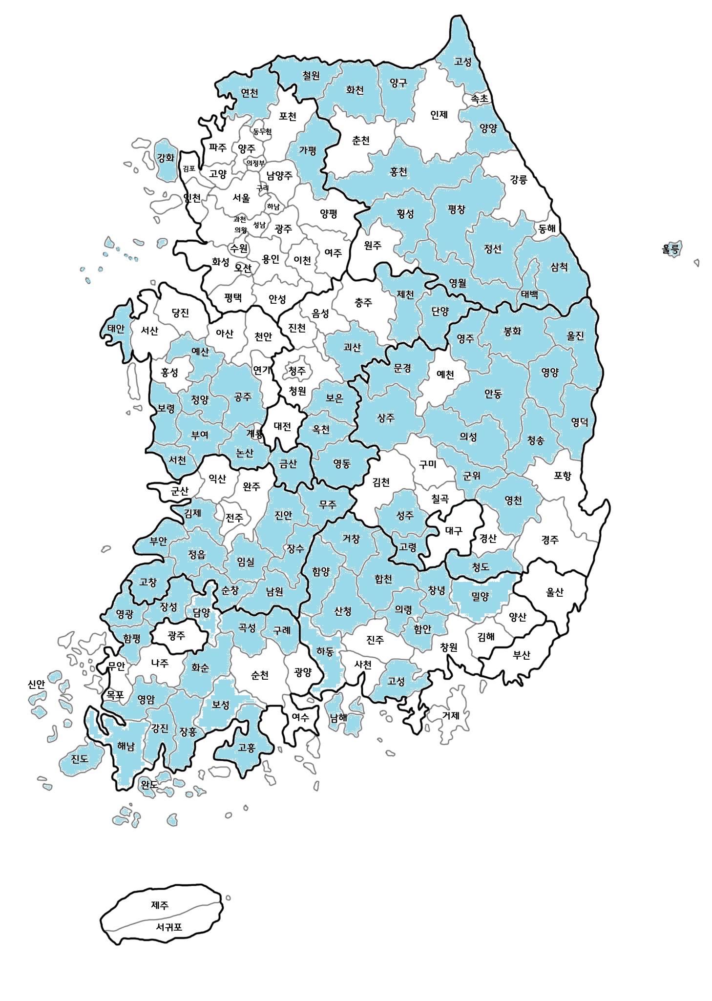 인구감소지역 84개 시군 명단