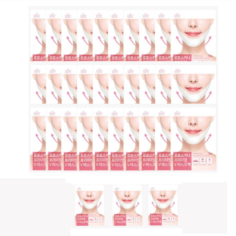 30팩+3팩 프리미엄 하이드로겔 브이라인 리프팅 팩 v 턱 선 라인 마스크 패치 1일1팩