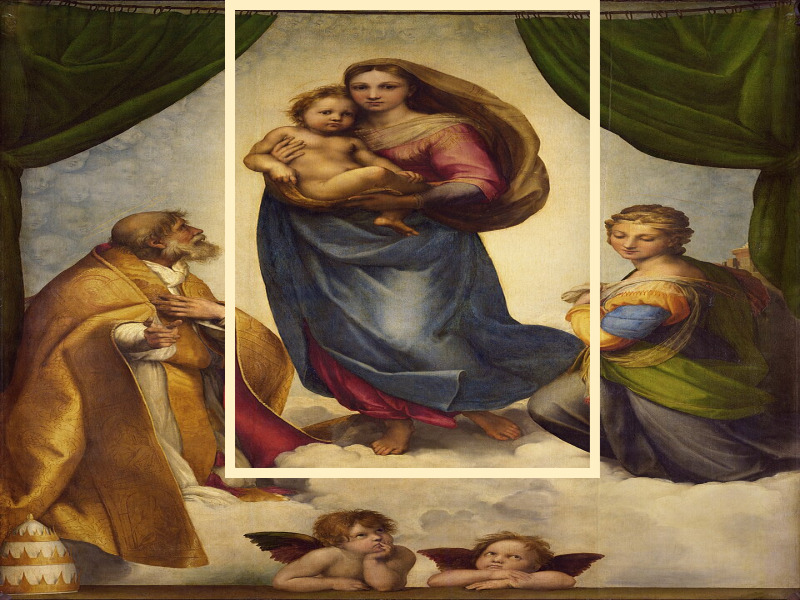 시스티나의 성모 (Sistine Madonna)-중앙 강조 부분