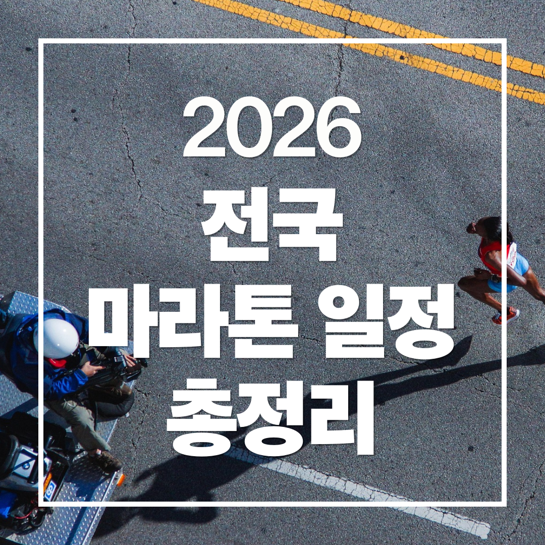 2026 전국 마라톤 일정 총정리