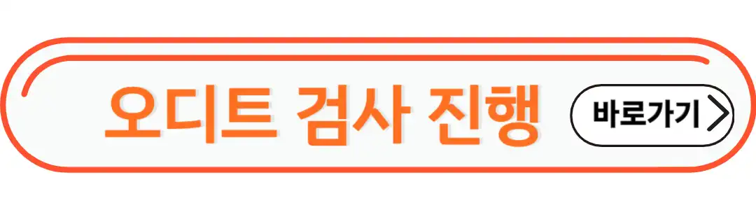 오디트 검사 진행