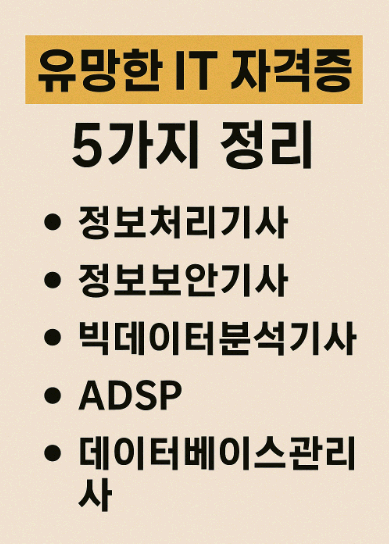 유망한 IT 자격증 5가지 정리