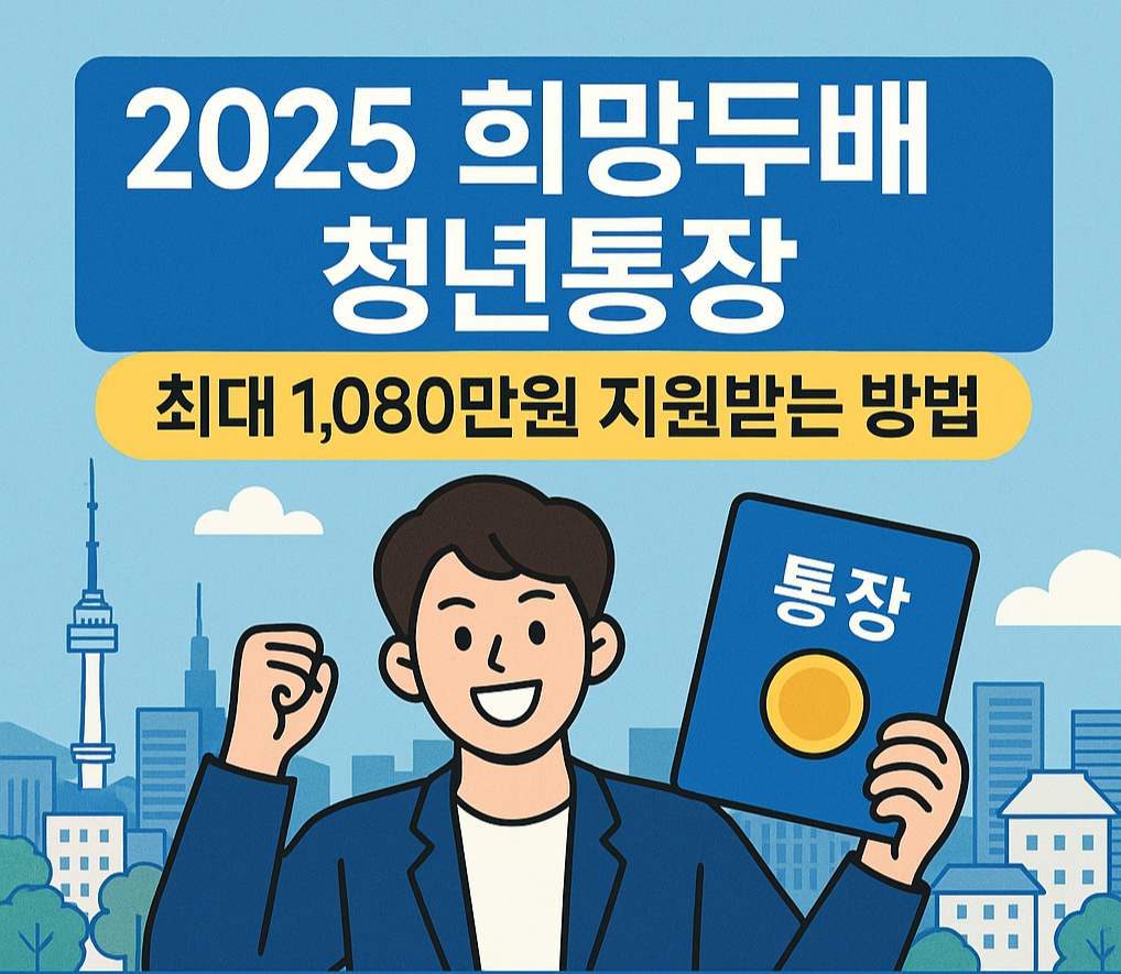 2025 서울시 희망두배 청년통장 신청조건과 정부지원 혜택을 안내하는 요약 썸네일 이미지