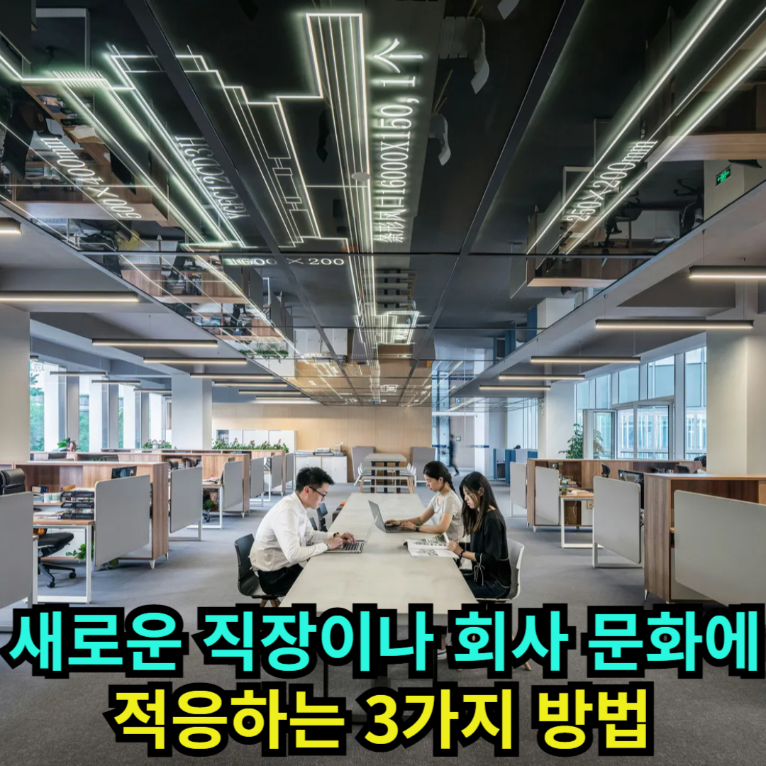 새로운 직장이나 회사 문화에 적응하는 3가지 방법