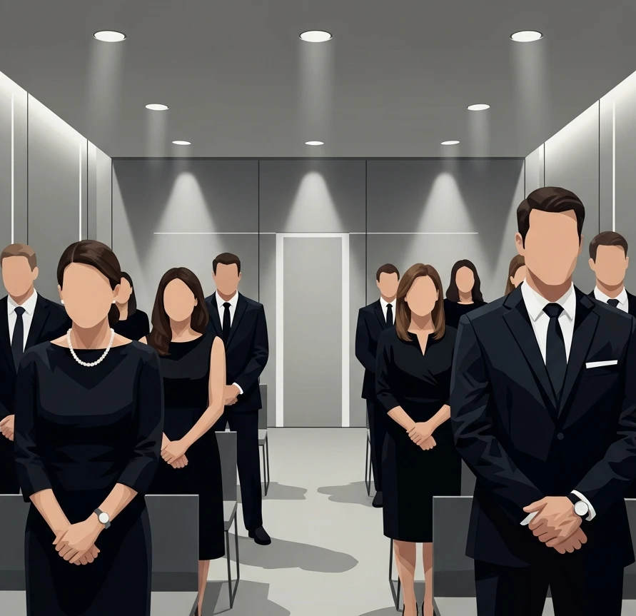 검은 정장 조문 복장