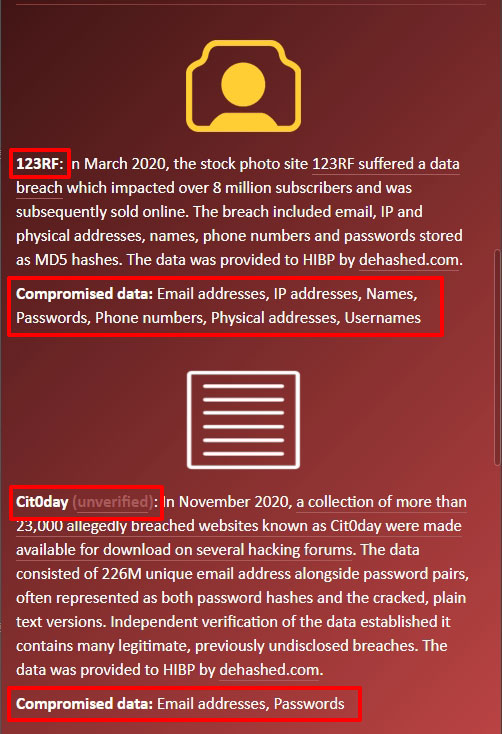 해킹 내역 확인