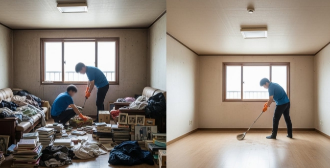 영양 고독사청소 및 정리 후 모습