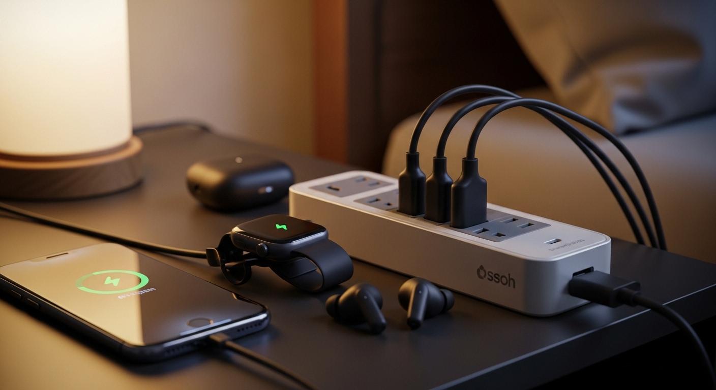 야간 충전 멀티탭 1달 사용 후기