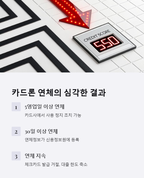 카드론 연체의 심각한 결과