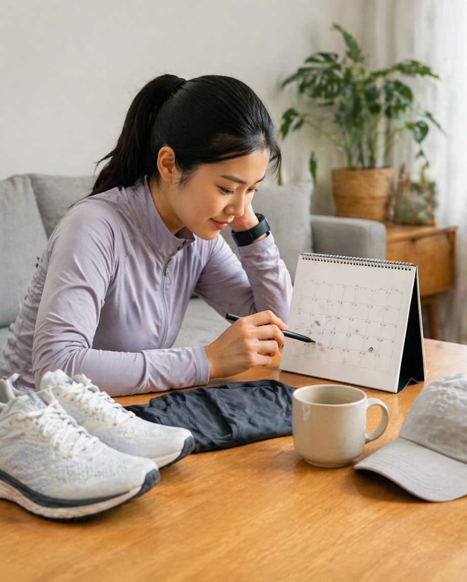 비 오는 날 러닝을 준비하는 초보 러너