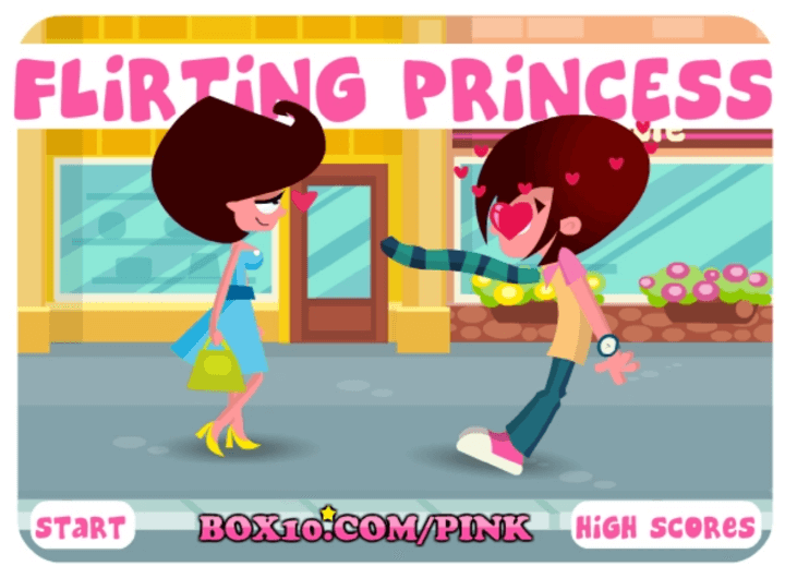 눈빛보내기-공주편-플래시게임-메인-화면