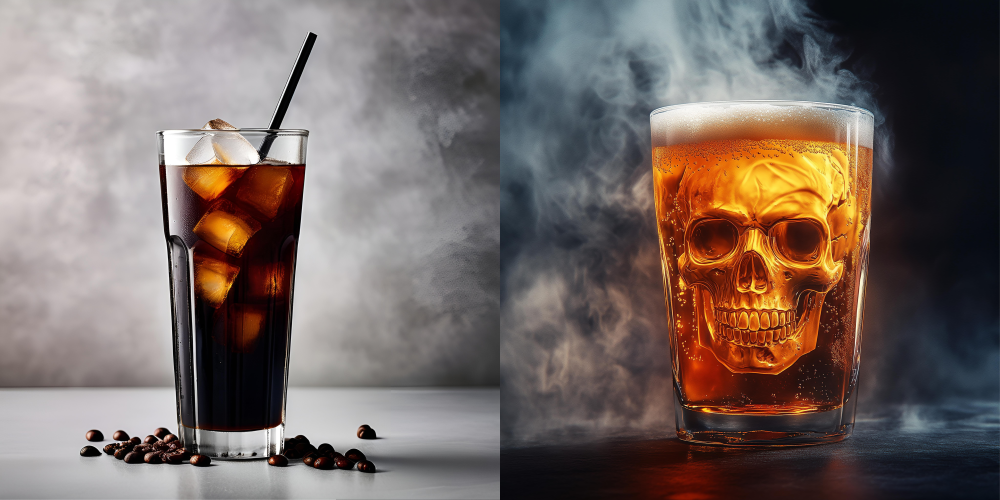 커피와 맥주 이미지