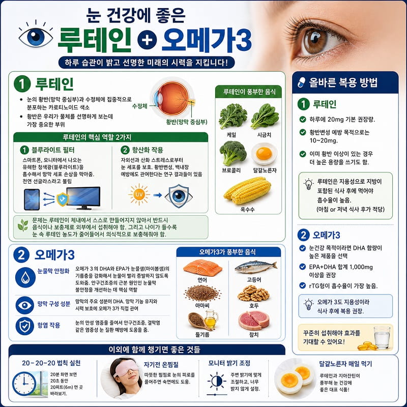 눈건강에 좋은 루테인+오메가3