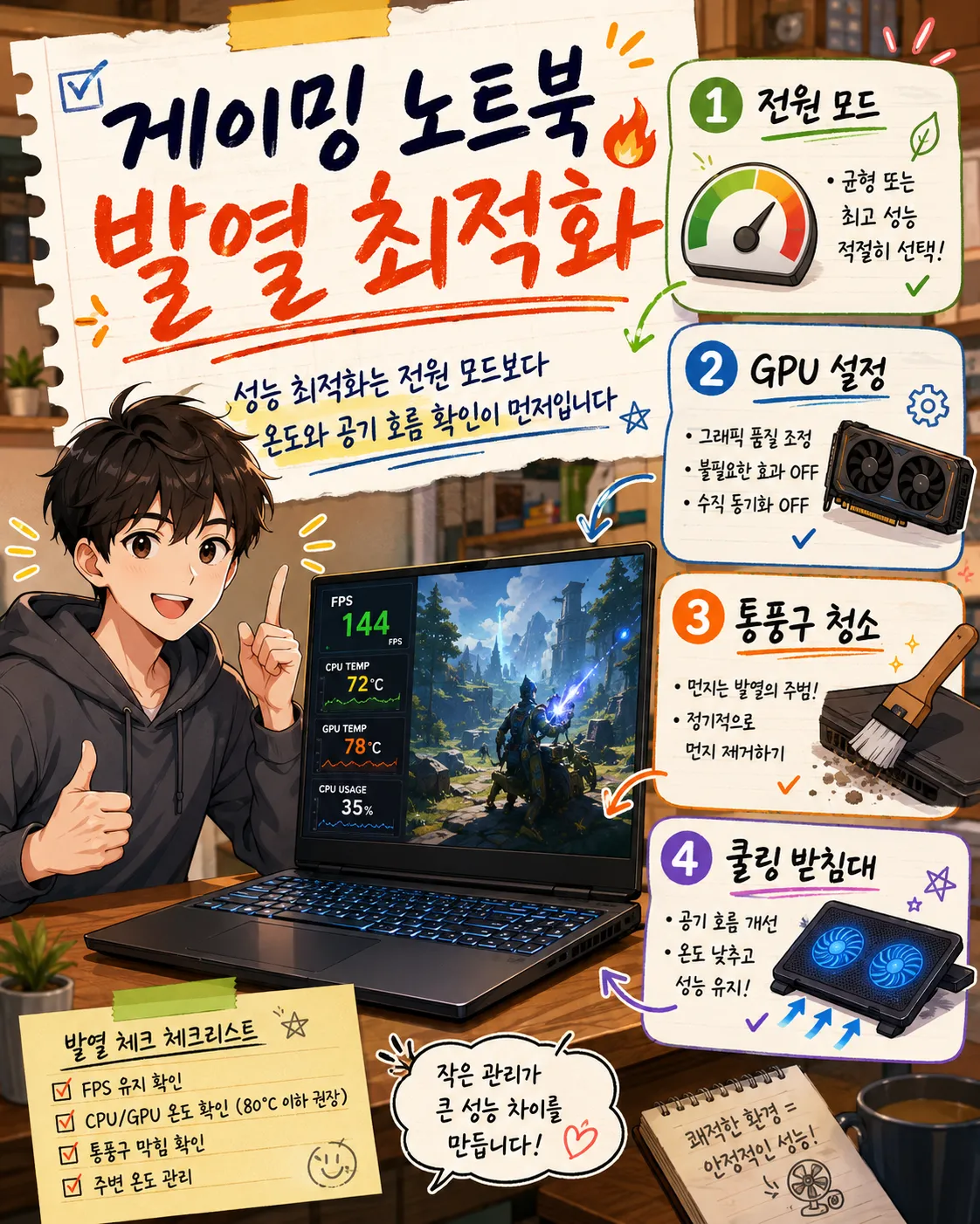 게이밍 노트북 발열 최적화
