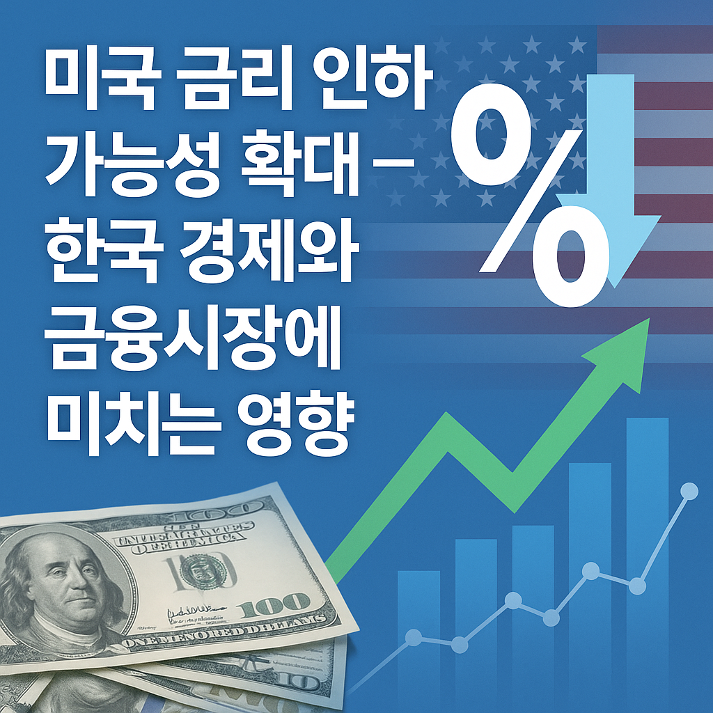 미국 금리 인하 가능성 확대 &ndash; 한국 경제와 금융시장에 미치는 영향