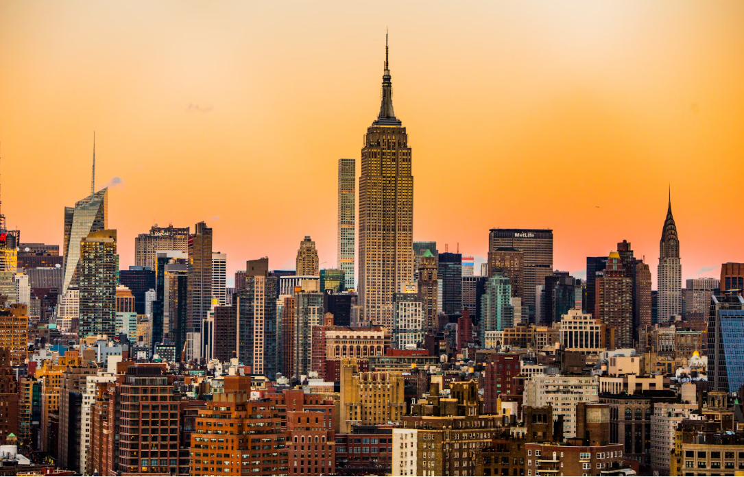 뉴욕 엠파이어 스테이트 빌딩의 풍경 사진