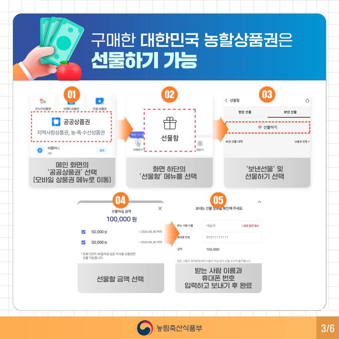 농할상품권 구매방법 할인 선물하기 환불