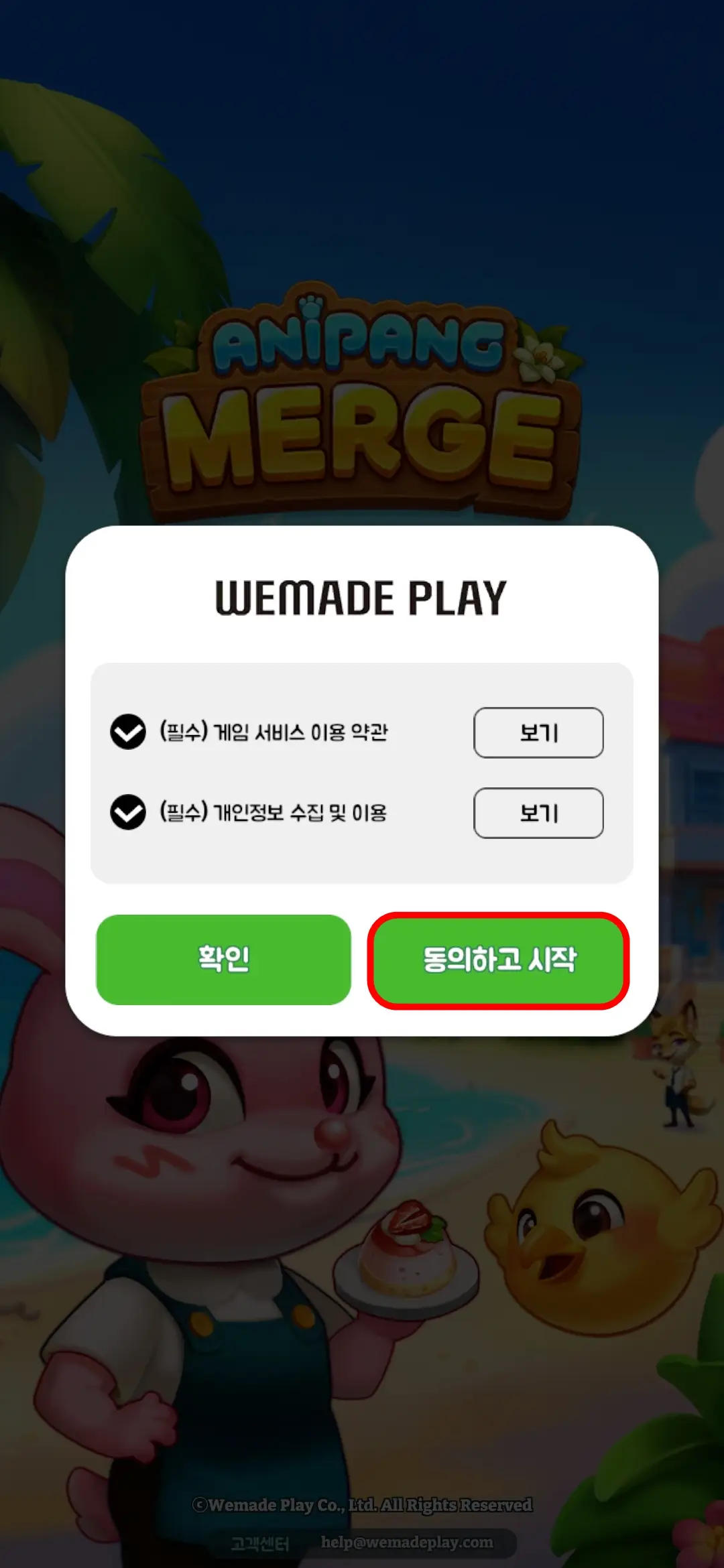 이용 약관 동의 