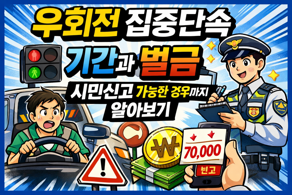 우회전 집중단속기간 썸네일 사진
