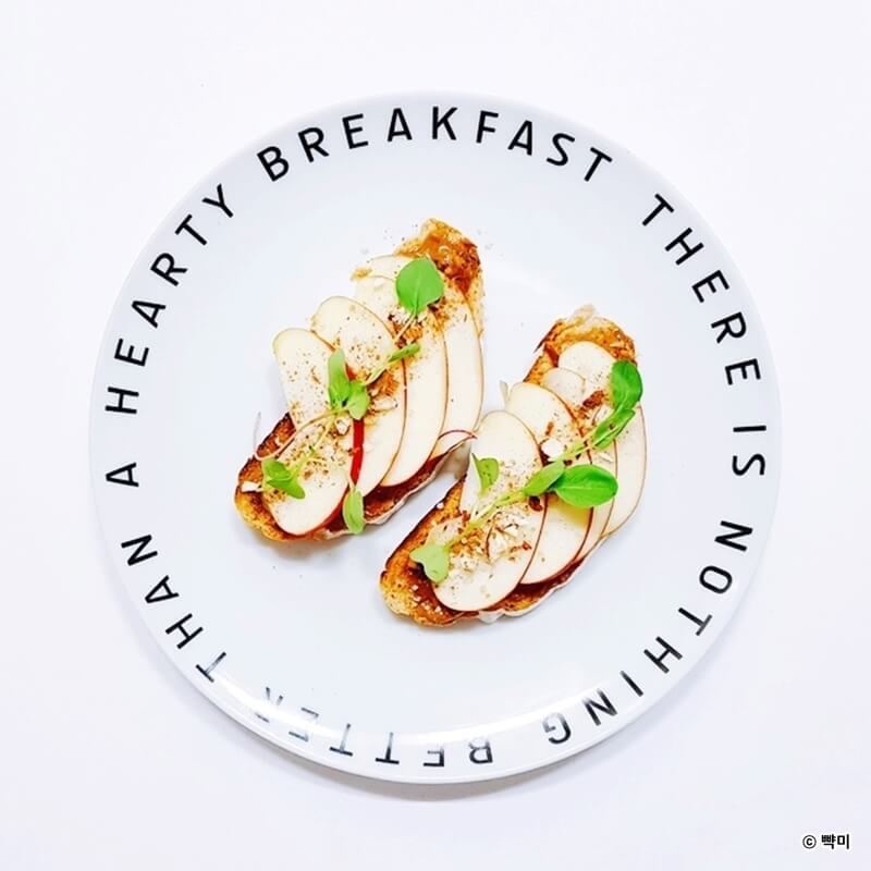 땅콩버터-사과-토스트-요리-다이어트-레시피