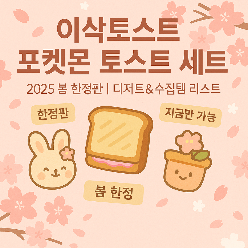 이삭토스트 포켓몬 토스트 세트 후기｜2025 스페셜 에디션 구성부터 출시일 총정리