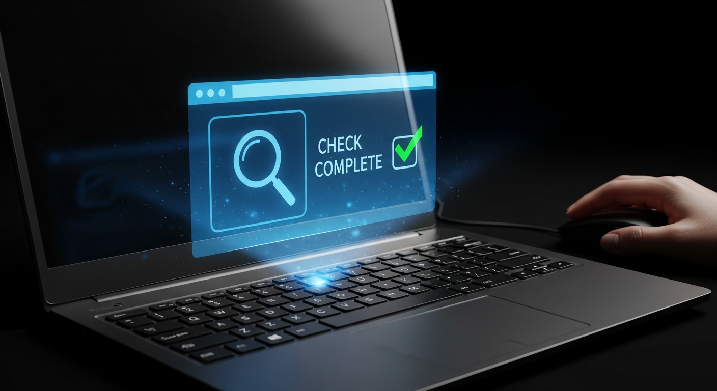 KISA 털린 내 정보 찾기 서비스 웹사이트에서 개인정보 유출 여부를 조회하는 모니터 화면