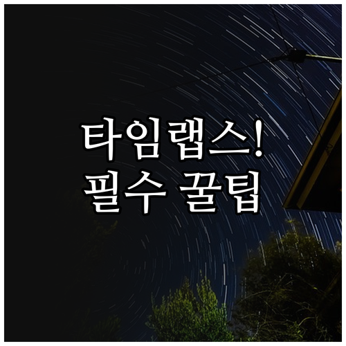 성공적인 타임랩스 촬영을 위한 인터벌..