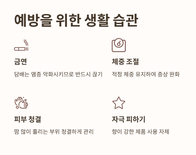 화농성 한선염 예방법(생활 습관)