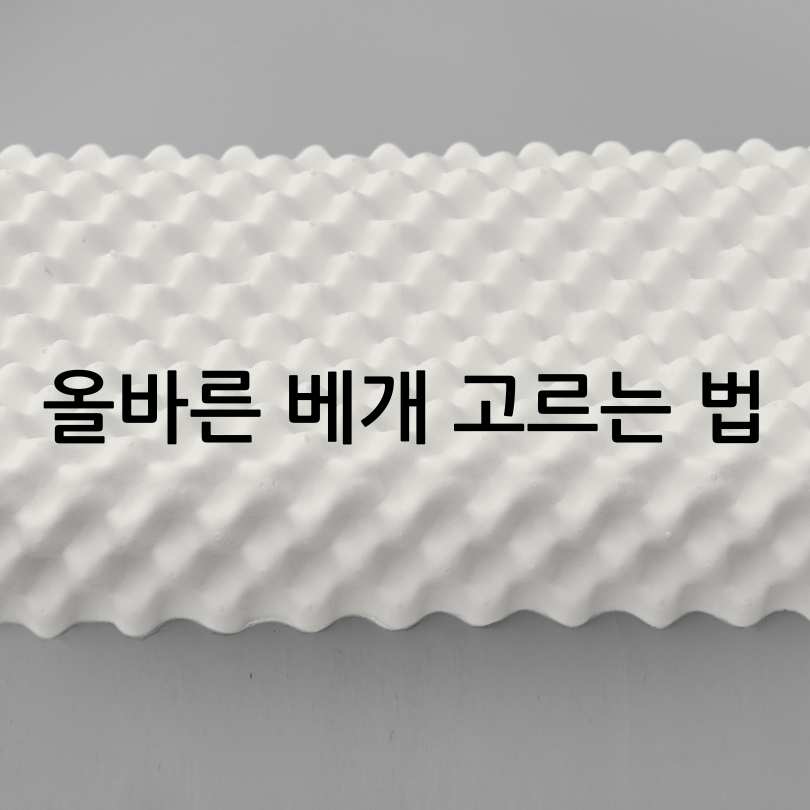 목디스크, 경추 살리는 기능성 베개 추천