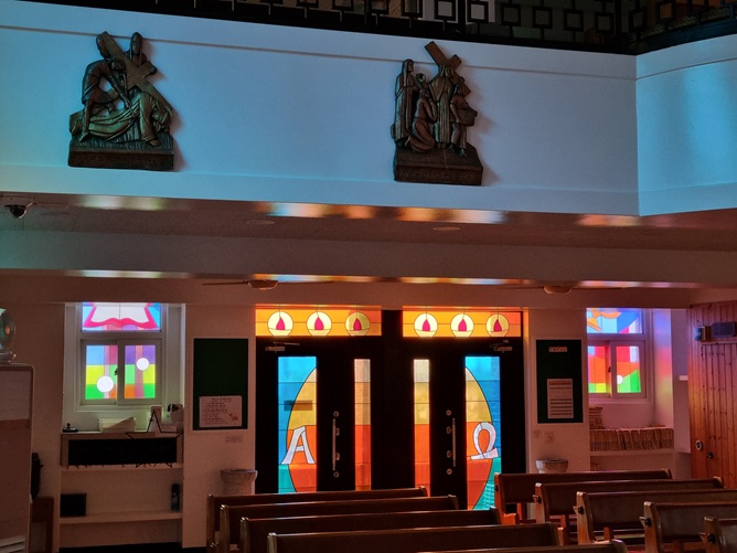 김해 진영성당스테인드글라스, 십자가의 길 사진