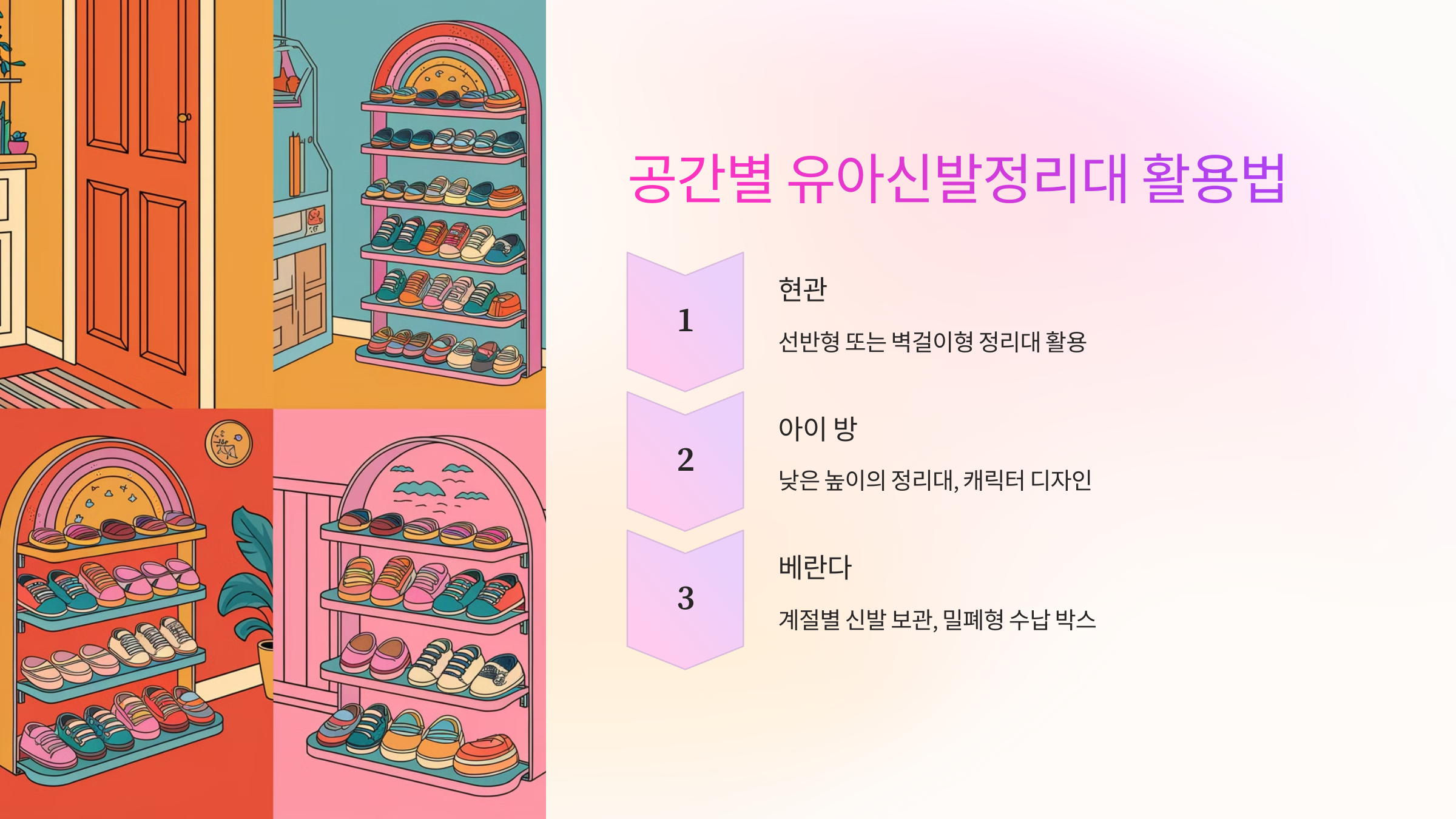 🏡 공간별 유아신발정리대 활용법