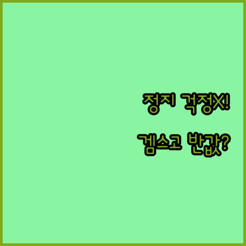 정지 걱정 없는 겜스고로 유튜브 프리..