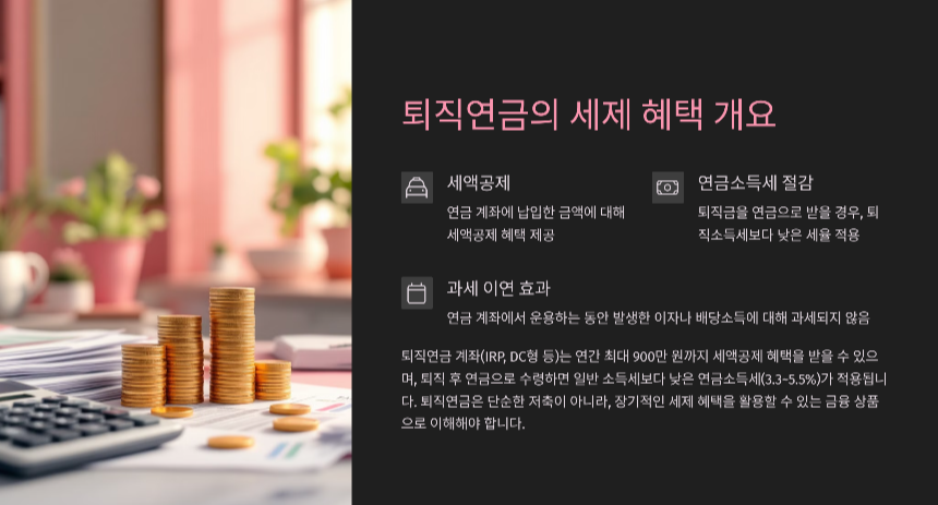 퇴직연금의 세제혜택 활용법 절세-전략부터 연금 수령까지