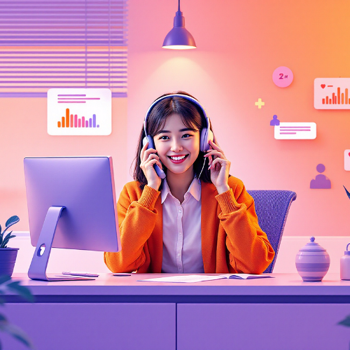 상담원이-일하고-있는-모습