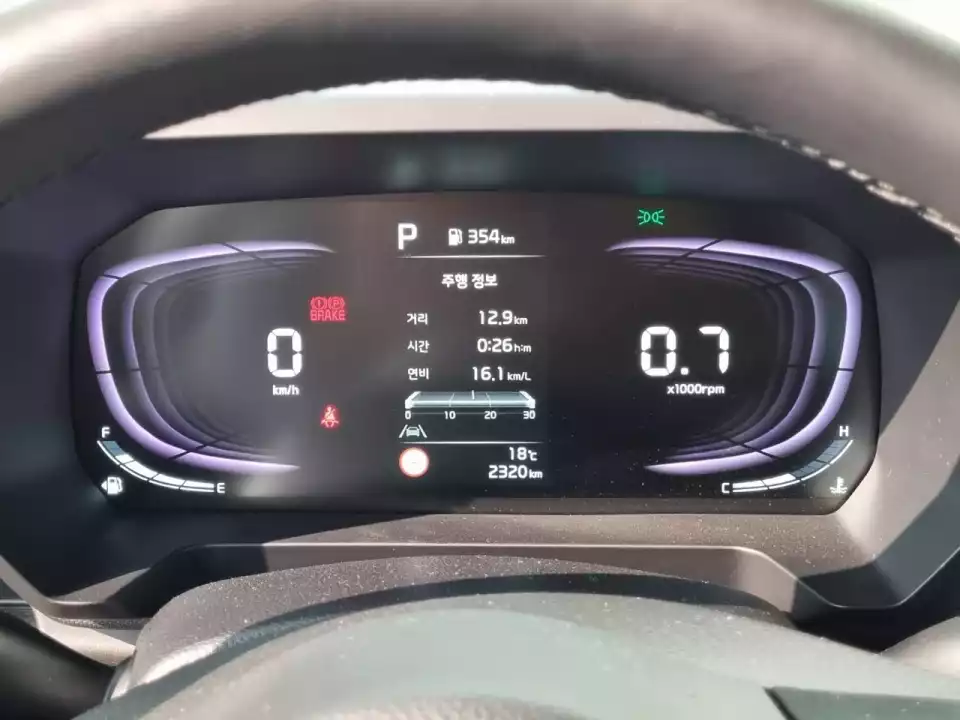 더 뉴 레이 시승 직후 표시된 주행 정보입니다.