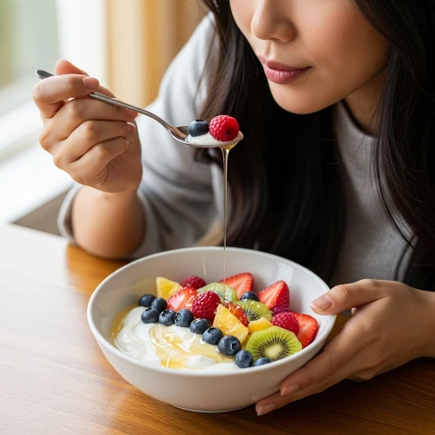 단백질과 비타민을 함께 섭취할 수 있는 그릭요거트
