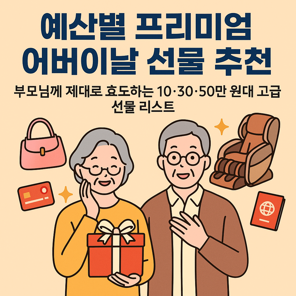 예산대별 어버이날 선물 추천