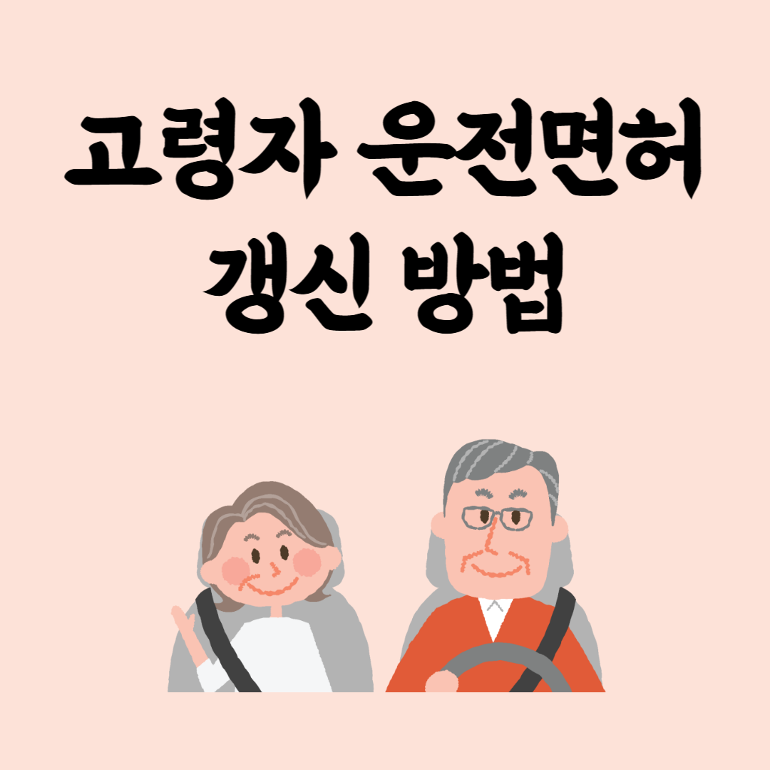 고령자 운전면허 갱신 방법(치매검사, 교육, 신청)