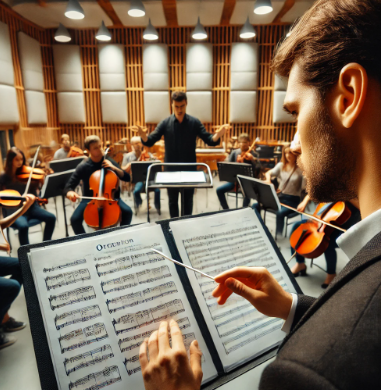 음악감독 리허설 장면 관련 이미지