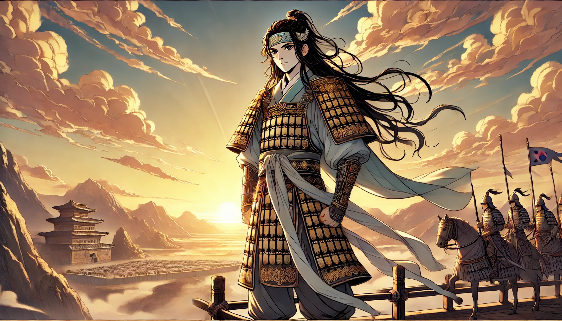 고구려 미천왕을 애니스타일로 표현한 이미지