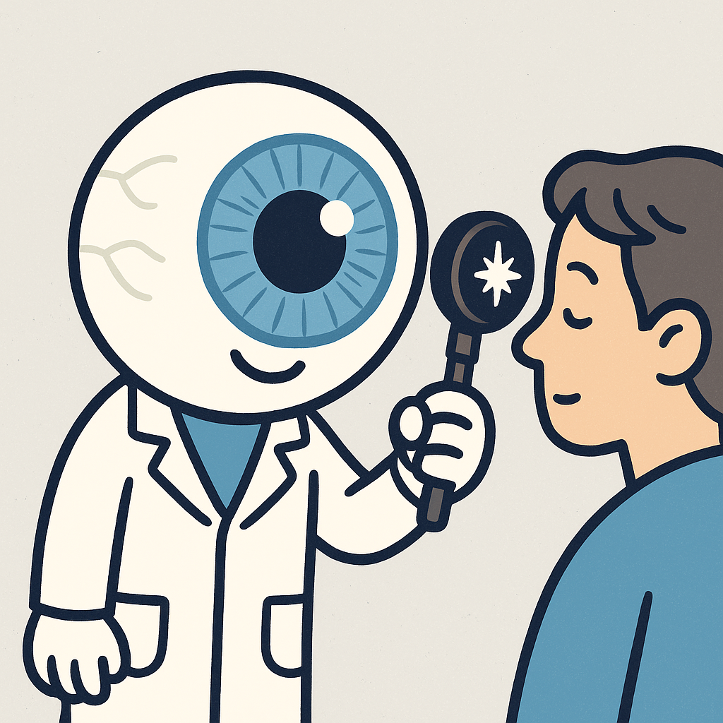 안과에서 백내장 진단받는 환자