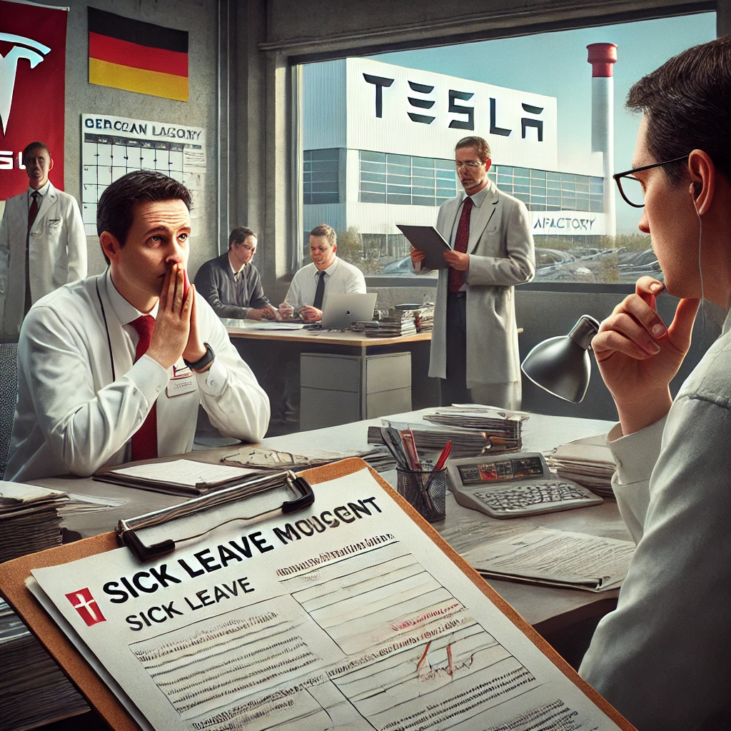 독일 공장의 병가 관리 논란 이미지