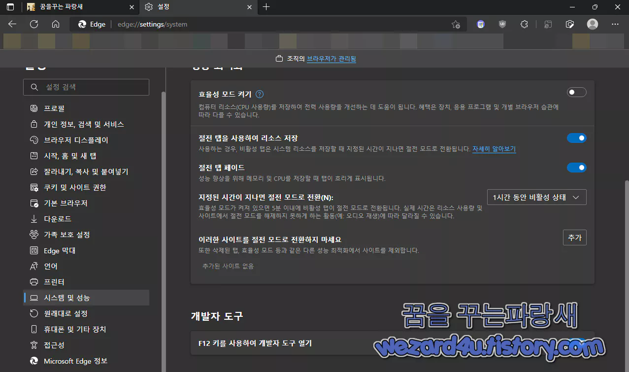 마이크로소프트 엣지 효율성 모드