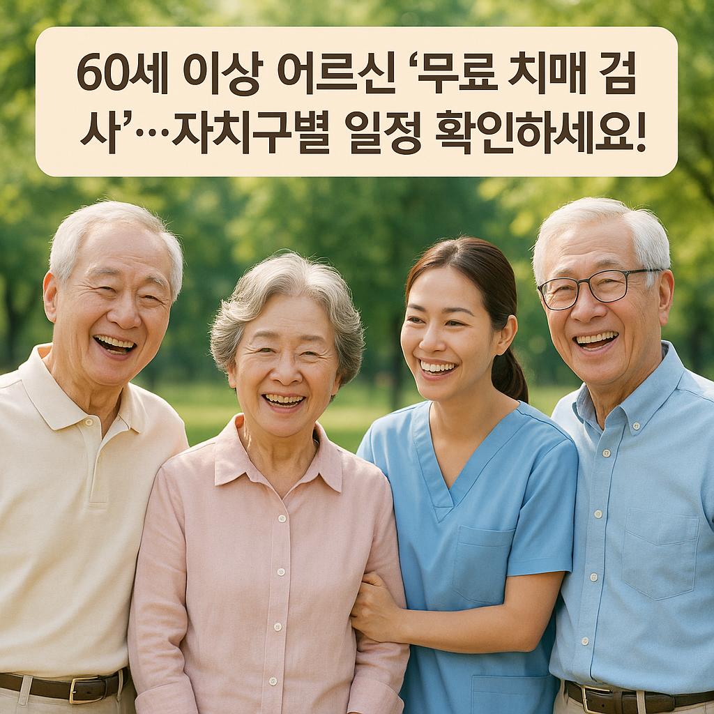 서울 거주 어르신들이 공원에서 웃고 있는 모습