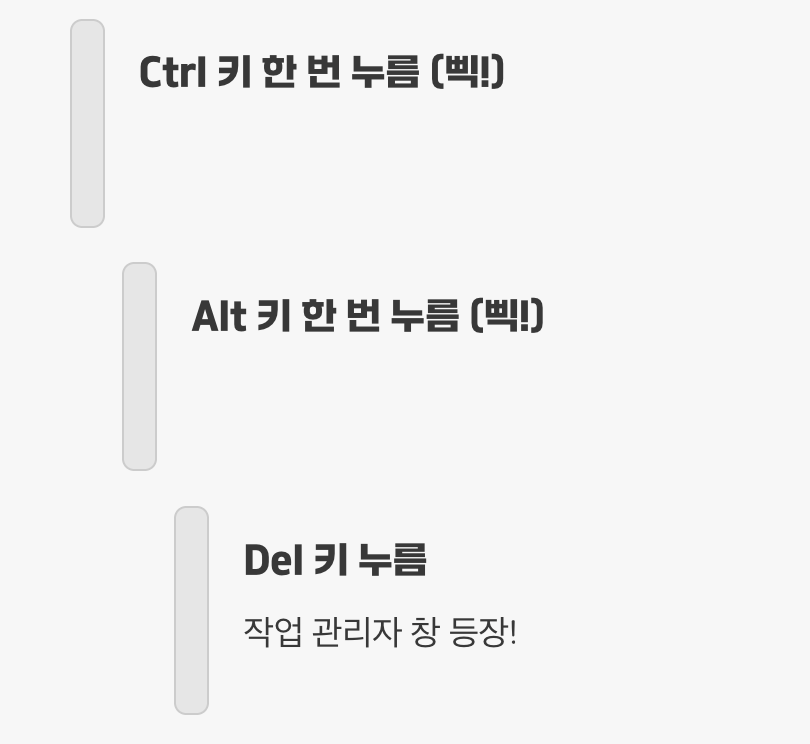 실전! 'Ctrl + Alt + Del'을 한 손으로