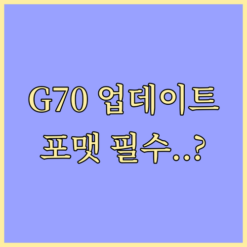 제네시스 G70 내비게이션 셀프 업데..