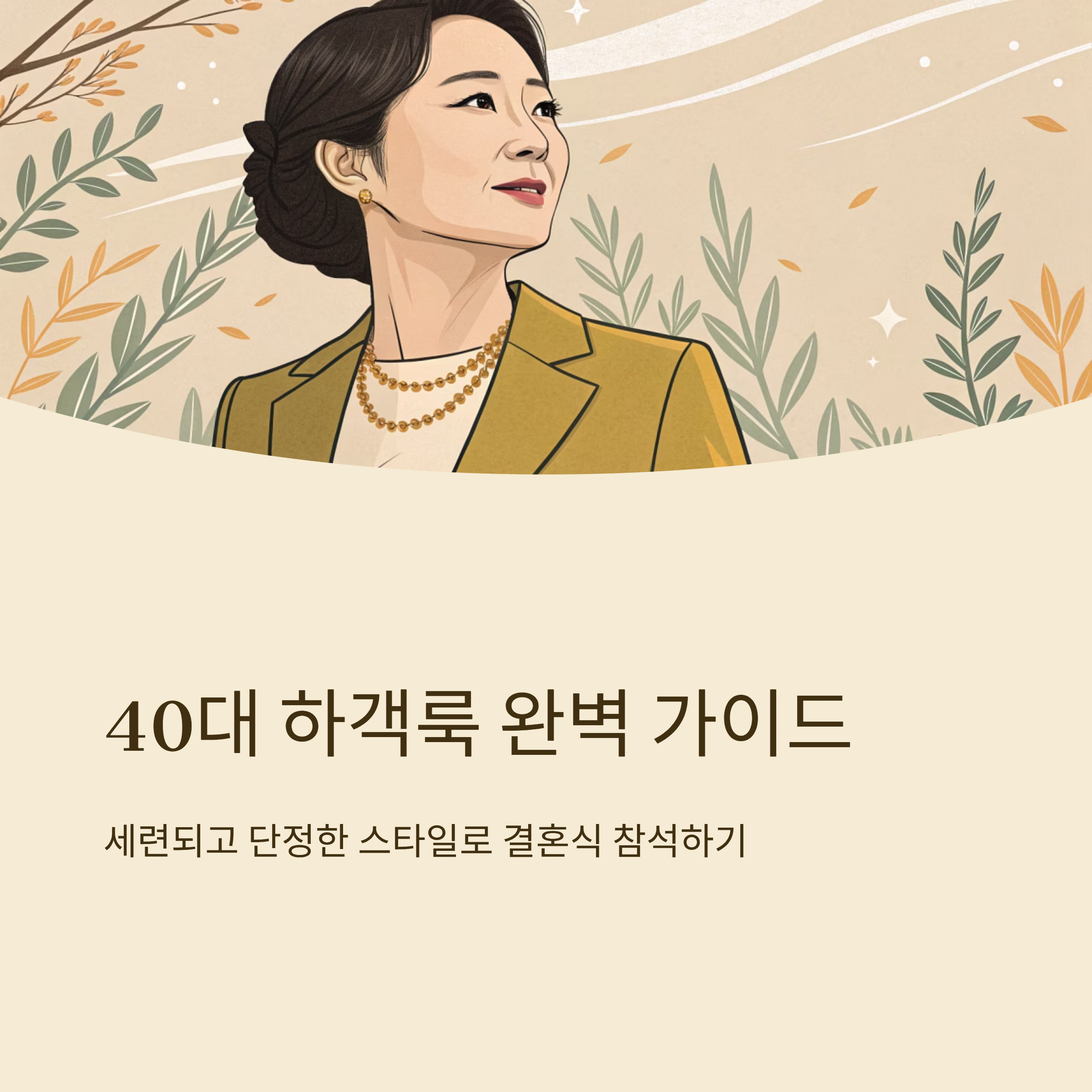 40대 하객룩 세련되고 단정한 스타일 가이드