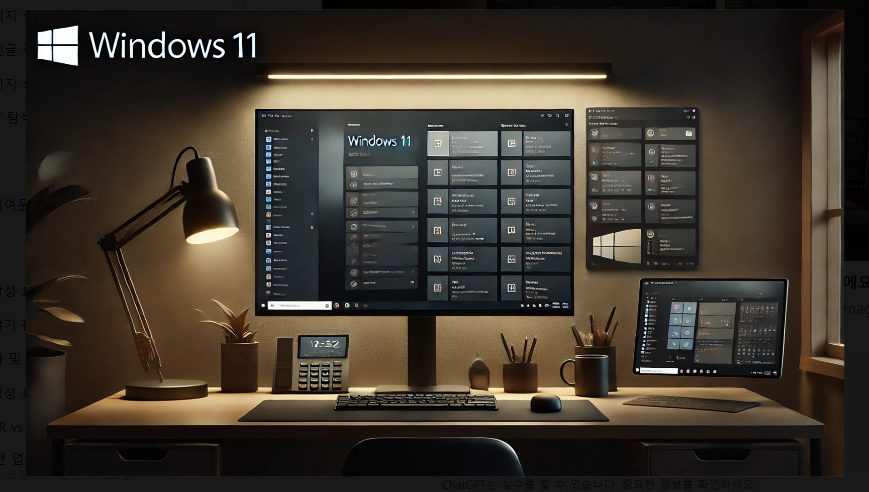 Windows 11 다크 모드를 이용한 작업 환경 설정