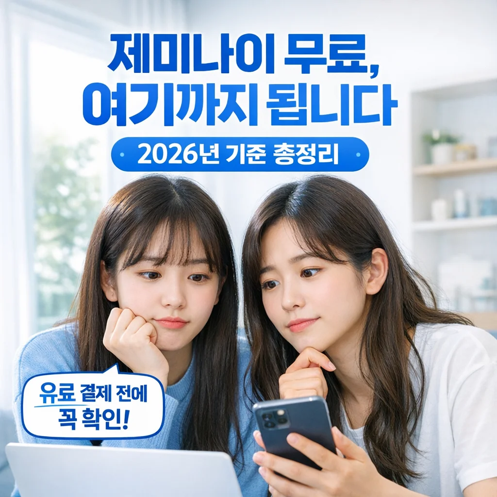 제미나이 무료 사용법 총정리|2026년 기준, 유료 결제 전 꼭 써보세요