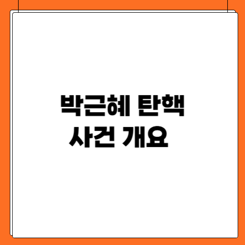 박근혜 탄핵 사건 개요 헌법재판소 선고 및 주문 결과